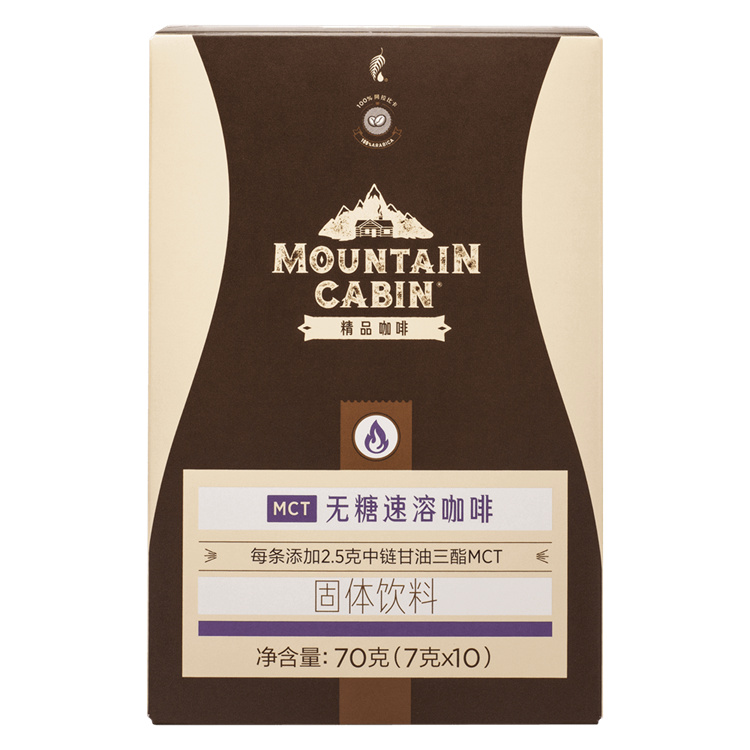 美乐家Moutain Cabin MCT无糖速溶咖啡 美乐家Moutain Cabin MCT无糖速溶咖啡