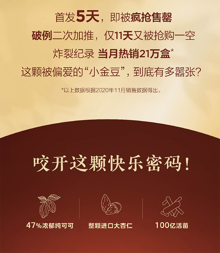美乐家乳酸菌扁桃仁黑巧克力(47%可可含量) 美乐家乳酸菌扁桃仁黑巧克力(47%可可含量)