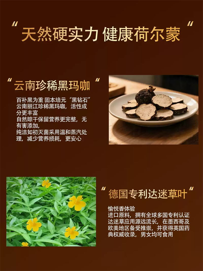 美乐家威格尔黑玛咖压片糖果的主要成份与作用功效