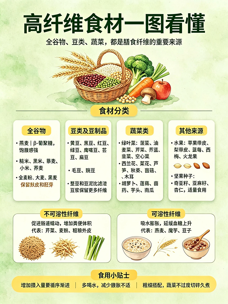 多吃高纤维食物可改善睡眠质量